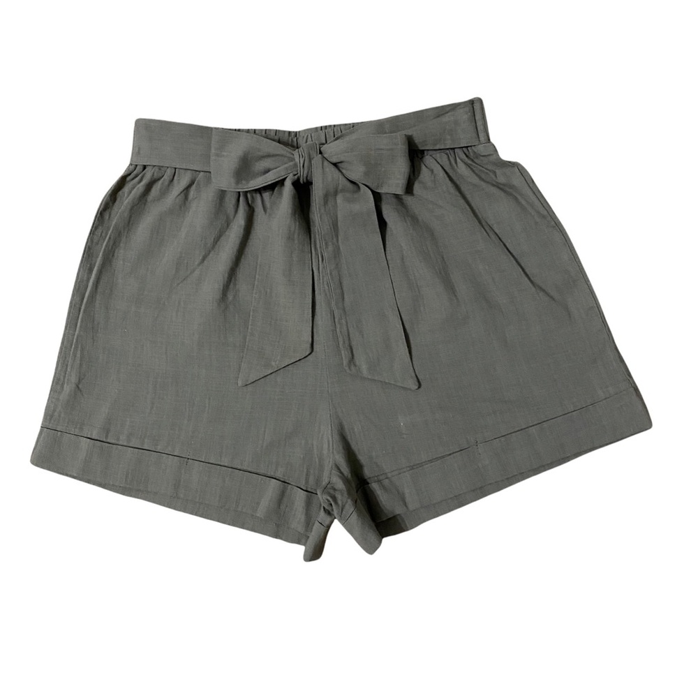 Shein Tie Front Paperbag Knit Shorts